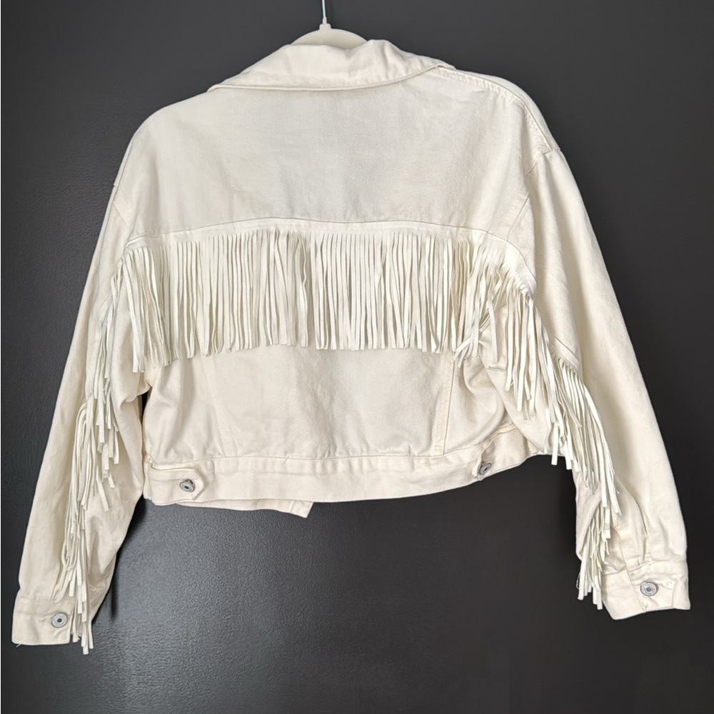 Denim Fringe Jacket